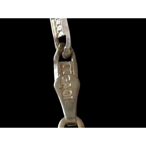 Sterling Silver Faceted Opalite Beaded Necklace Mexico Signed GAOI 18” 45g - Picture 6 of 12